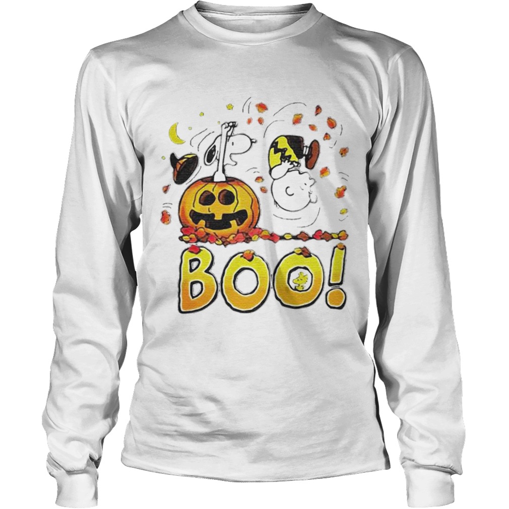 Charlie Brown Woodstock And Snoopy Boo Happy Halloween shirt Charlie Brown Woodstock And Snoopy Boo Happy Halloween shirt