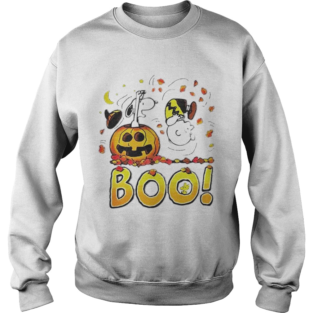 Charlie Brown Woodstock And Snoopy Boo Happy Halloween shirt Charlie Brown Woodstock And Snoopy Boo Happy Halloween shirt