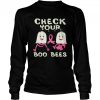 Check Your Boo Bees Breast Cancer Ghost Halloween Ribon Fun shirt