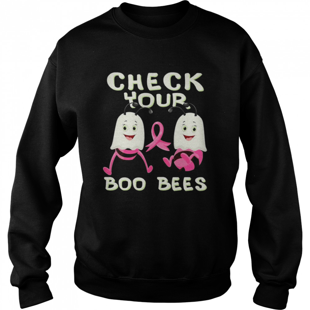 Check Your Boo Bees Breast Cancer Ghost Halloween Ribon Fun shirt Check Your Boo Bees Breast Cancer Ghost Halloween Ribon Fun shirt