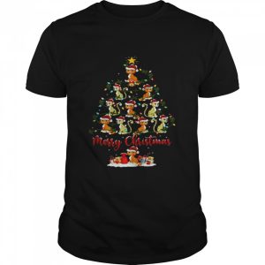 Cheetah Animal Matching Santa Cheetah Christmas Tree Shirt