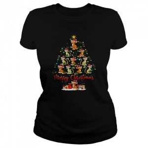 Cheetah Animal Matching Santa Cheetah Christmas Tree Shirt