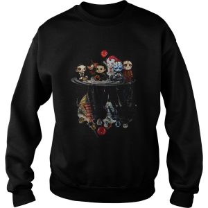 Chibi Horror Movies Characters Reflection Halloween shirt 3