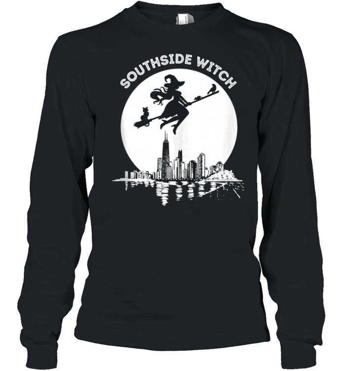 Chicago Windy City Southside Witch Flying Moonlight Skyline shirt Chicago Windy City Southside Witch Flying Moonlight Skyline shirt
