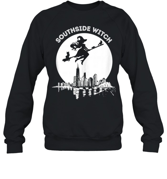 Chicago Windy City Southside Witch Flying Moonlight Skyline shirt Chicago Windy City Southside Witch Flying Moonlight Skyline shirt