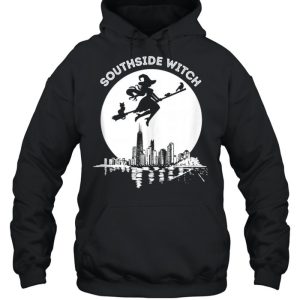 Chicago Windy City Southside Witch Flying Moonlight Skyline shirt 3