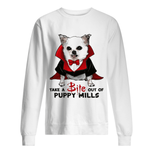 Chihuahua take a bite out of puppy mills shirt