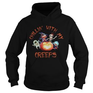 Chillin With My Creeps Funny Halloween Costume Gift TShirt