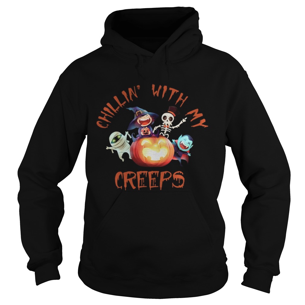 Chillin With My Creeps Funny Halloween Costume Gift TShirt Chillin With My Creeps Funny Halloween Costume Gift TShirt