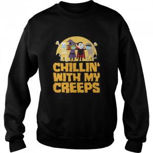 Chillin With My Creeps Funny Halloween Quarantine shirt