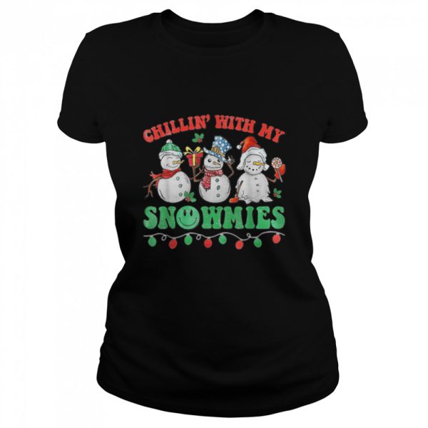 Chillin With My Snowmies Funny Ugly Christmas T-Shirt