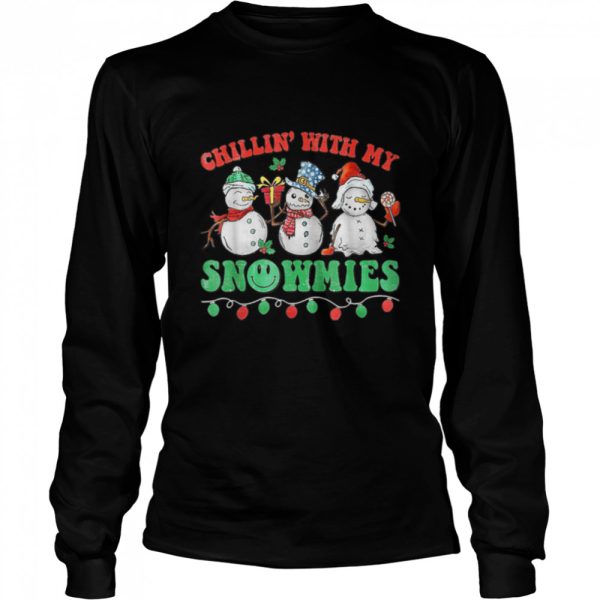 Chillin With My Snowmies Funny Ugly Christmas T-Shirt