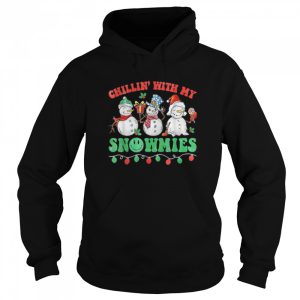 Chillin With My Snowmies Funny Ugly Christmas T Shirt 5
