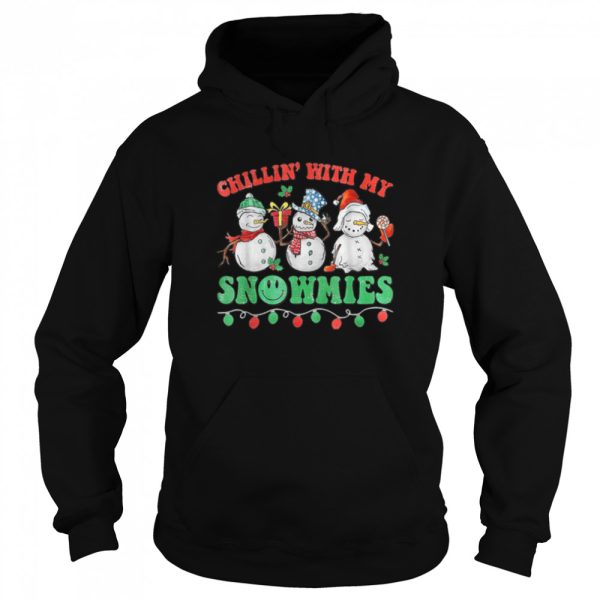 Chillin With My Snowmies Funny Ugly Christmas T-Shirt