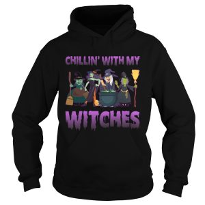 Chillin With My Witches Funny Halloween Girls Women Shirt