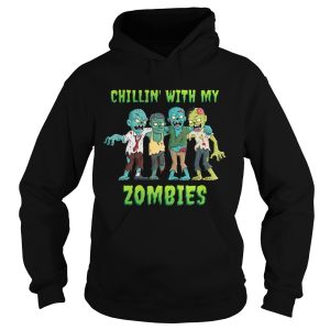Chillin With My Zombies Halloween Boys Kids Funny TShirt