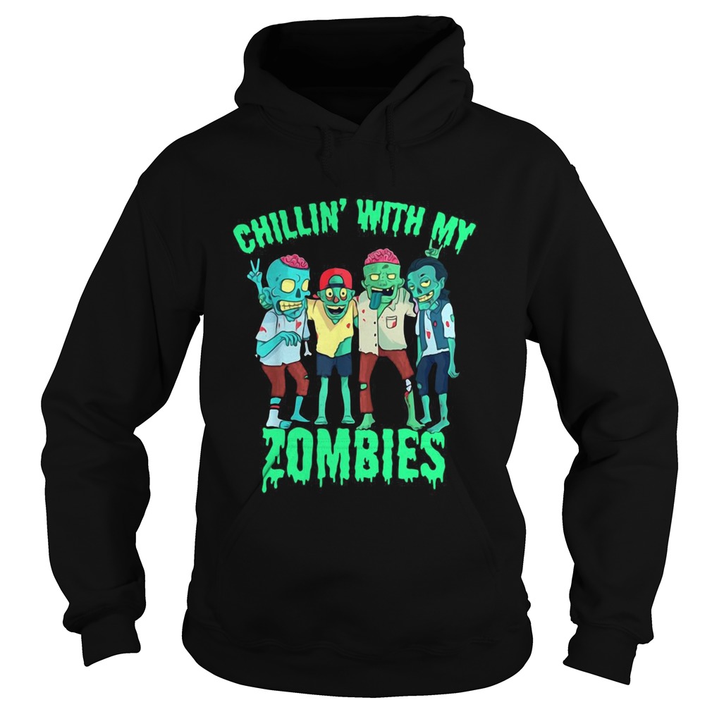 Chillin With My Zombies Halloween Boys Kids Zombie shirt Chillin With My Zombies Halloween Boys Kids Zombie shirt