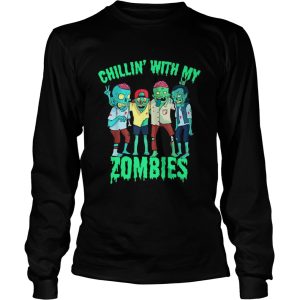 Chillin With My Zombies Halloween Boys Kids Zombie shirt