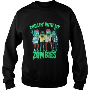 Chillin With My Zombies Halloween Boys Kids Zombie shirt 3