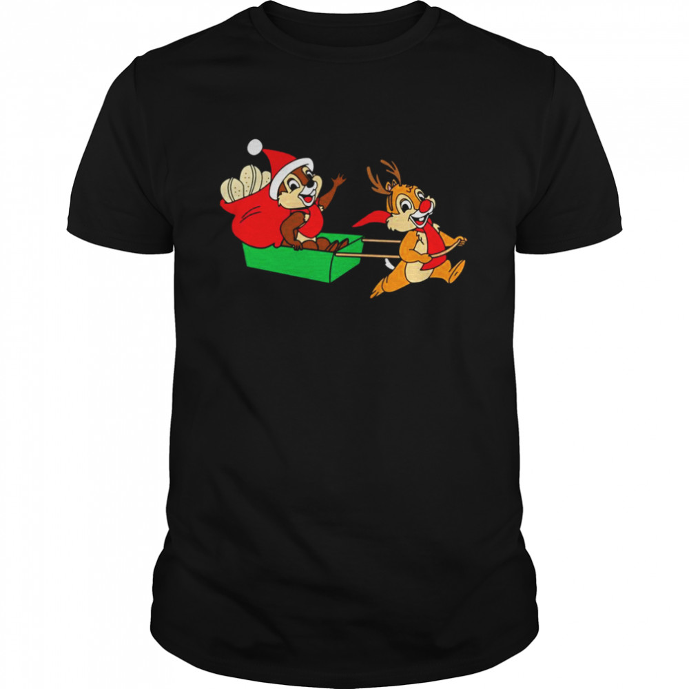 Chip And Dale On A Christmas Sleigh shirt Chip And Dale On A Christmas Sleigh shirt