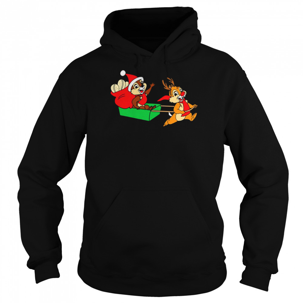Chip And Dale On A Christmas Sleigh shirt Chip And Dale On A Christmas Sleigh shirt
