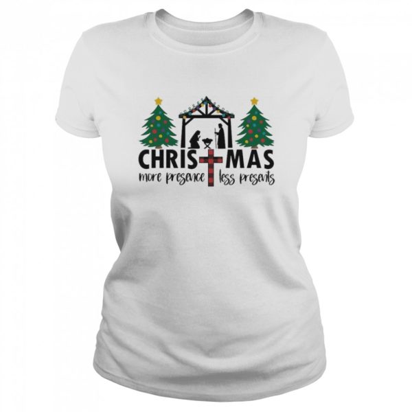 Christmas Cross More Presence Less Presents Shirt