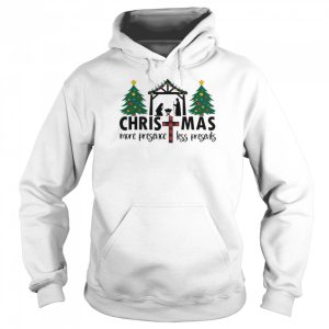 Christmas Cross More Presence Less Presents Shirt 5