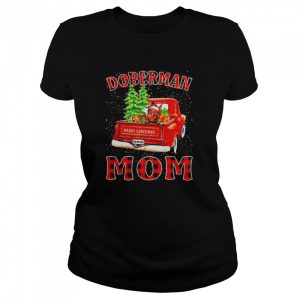 Christmas Doberman Mom Hat Santa Truck Tree Plaid Dog Mom shirt