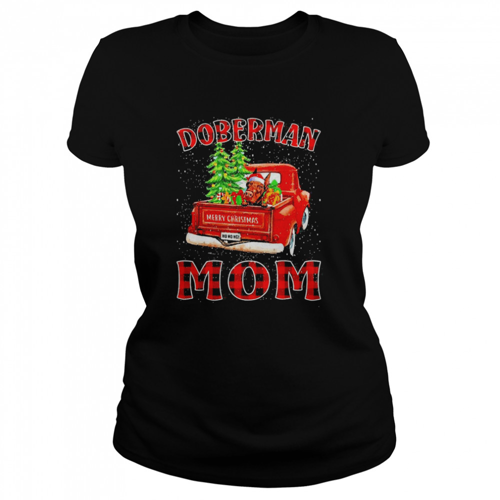 Christmas Doberman Mom Hat Santa Truck Tree Plaid Dog Mom shirt Christmas Doberman Mom Hat Santa Truck Tree Plaid Dog Mom shirt