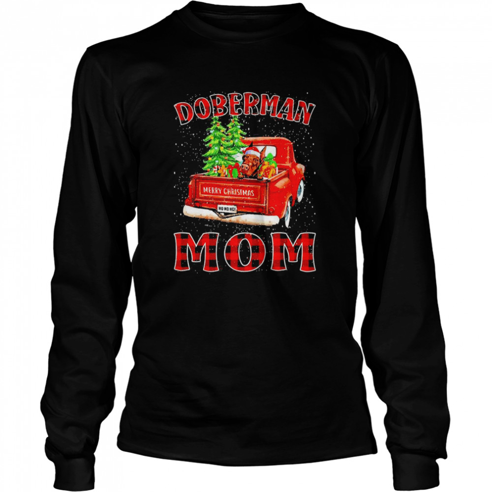 Christmas Doberman Mom Hat Santa Truck Tree Plaid Dog Mom shirt Christmas Doberman Mom Hat Santa Truck Tree Plaid Dog Mom shirt