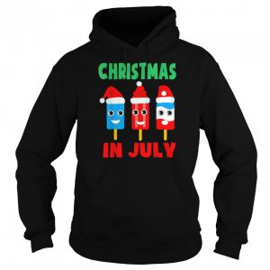 Christmas In July Ice Pops In Santa Hat Kids Toddler shirt 5