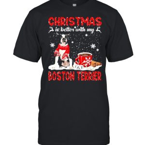 Christmas Is Better With My Black Boston Terrier Dog Sweater Shirt