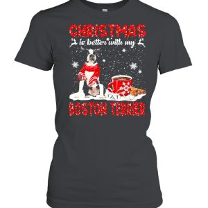 Christmas Is Better With My Black Boston Terrier Dog Sweater Shirt