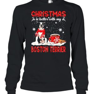 Christmas Is Better With My Black Boston Terrier Dog Sweater Shirt 3