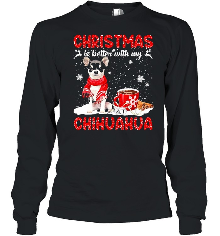 Christmas Is Better With My Black Chihuahua Dog Sweater Shirt Christmas Is Better With My Black Chihuahua Dog Sweater Shirt