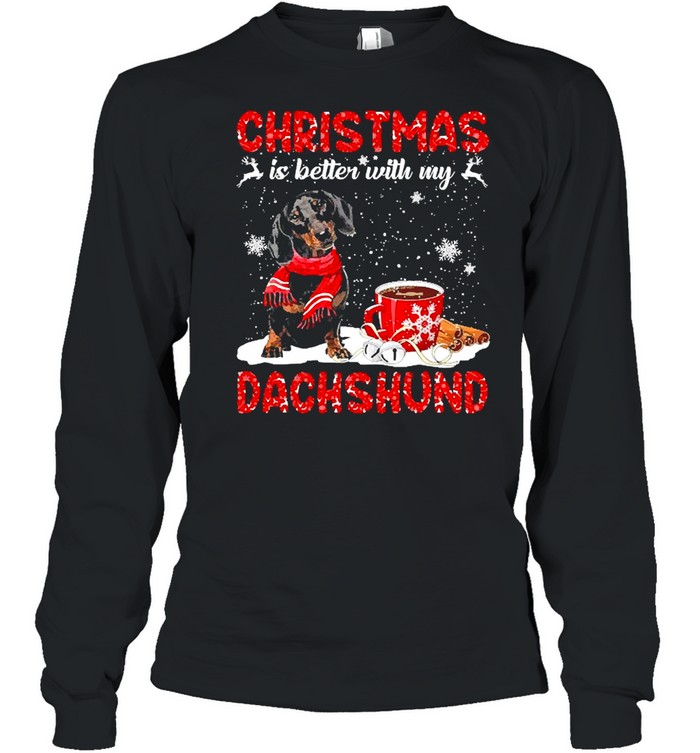 Christmas Is Better With My Black Dachshund Dog Sweater Shirt Christmas Is Better With My Black Dachshund Dog Sweater Shirt
