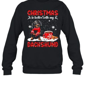 Christmas Is Better With My Black Dachshund Dog Sweater Shirt 4