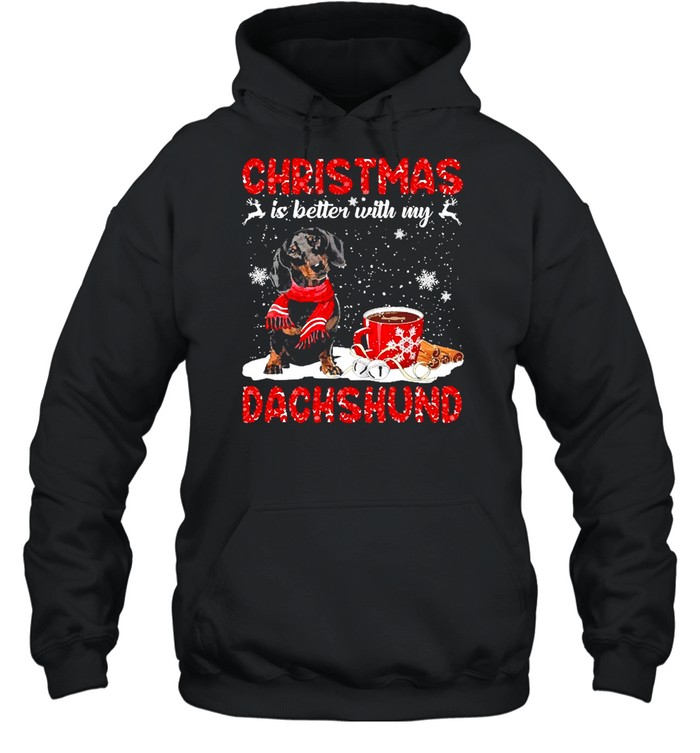 Christmas Is Better With My Black Dachshund Dog Sweater Shirt Christmas Is Better With My Black Dachshund Dog Sweater Shirt