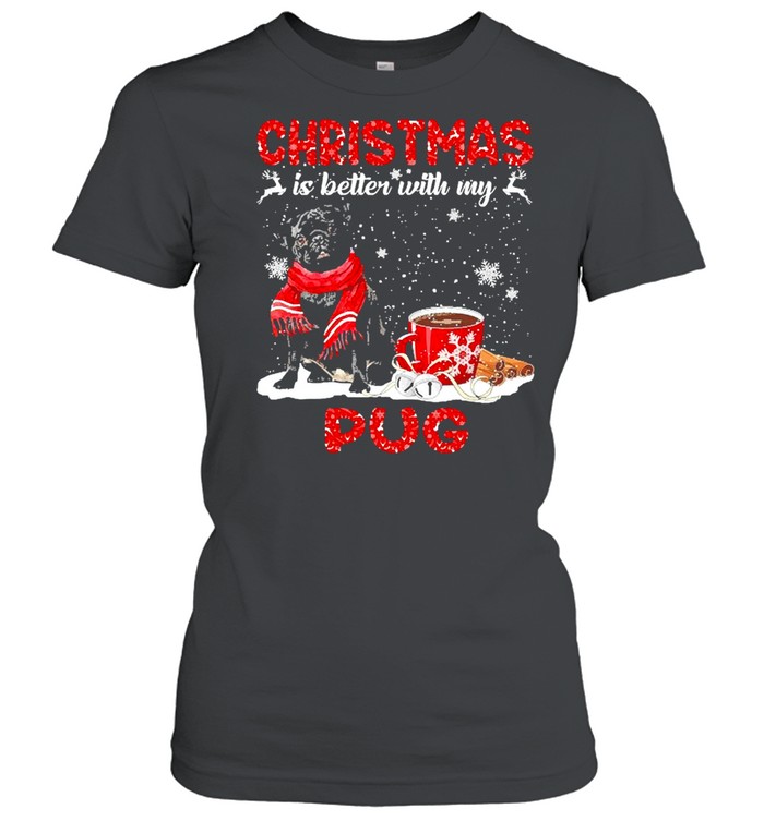 Christmas Is Better With My Black Pug Dog Hooded Sweat shirt Christmas Is Better With My Black Pug Dog Hooded Sweat shirt