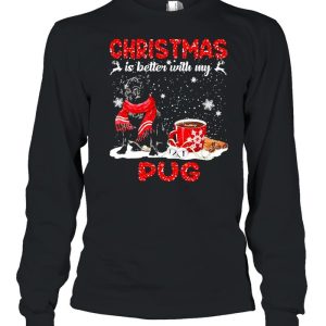 Christmas Is Better With My Black Pug Dog Hooded Sweat shirt 3