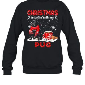 Christmas Is Better With My Black Pug Dog Hooded Sweat shirt 4