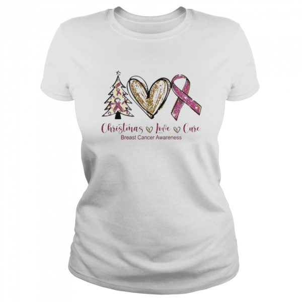 Christmas Love Cure breast cancer awareness shirt