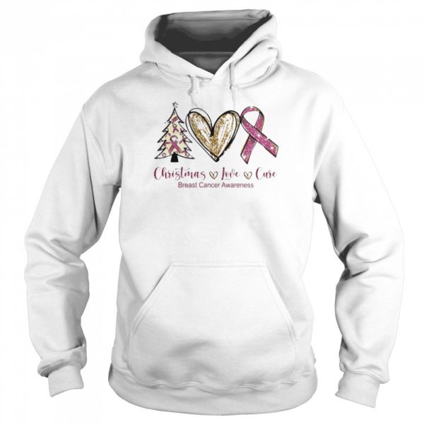 Christmas Love Cure breast cancer awareness shirt