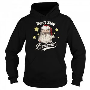 Christmas Santa Don't Stop Believin Vintage shirt 5