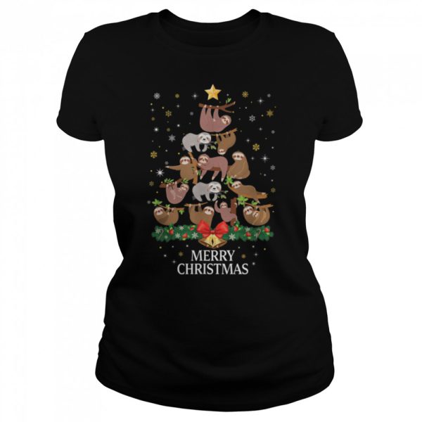 Christmas Sloth Tree Design for Boys Girls Sloth Xmas T-Shirt