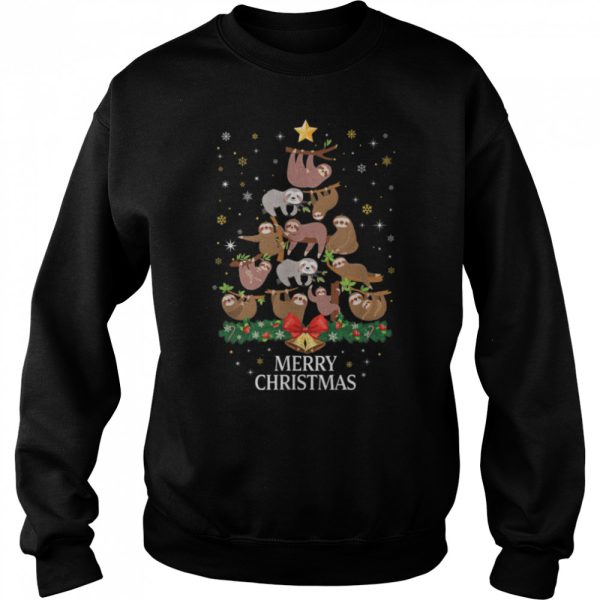 Christmas Sloth Tree Design for Boys Girls Sloth Xmas T-Shirt