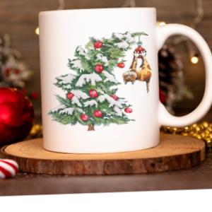 Christmas Tree Cat Mug Holiday Gifts