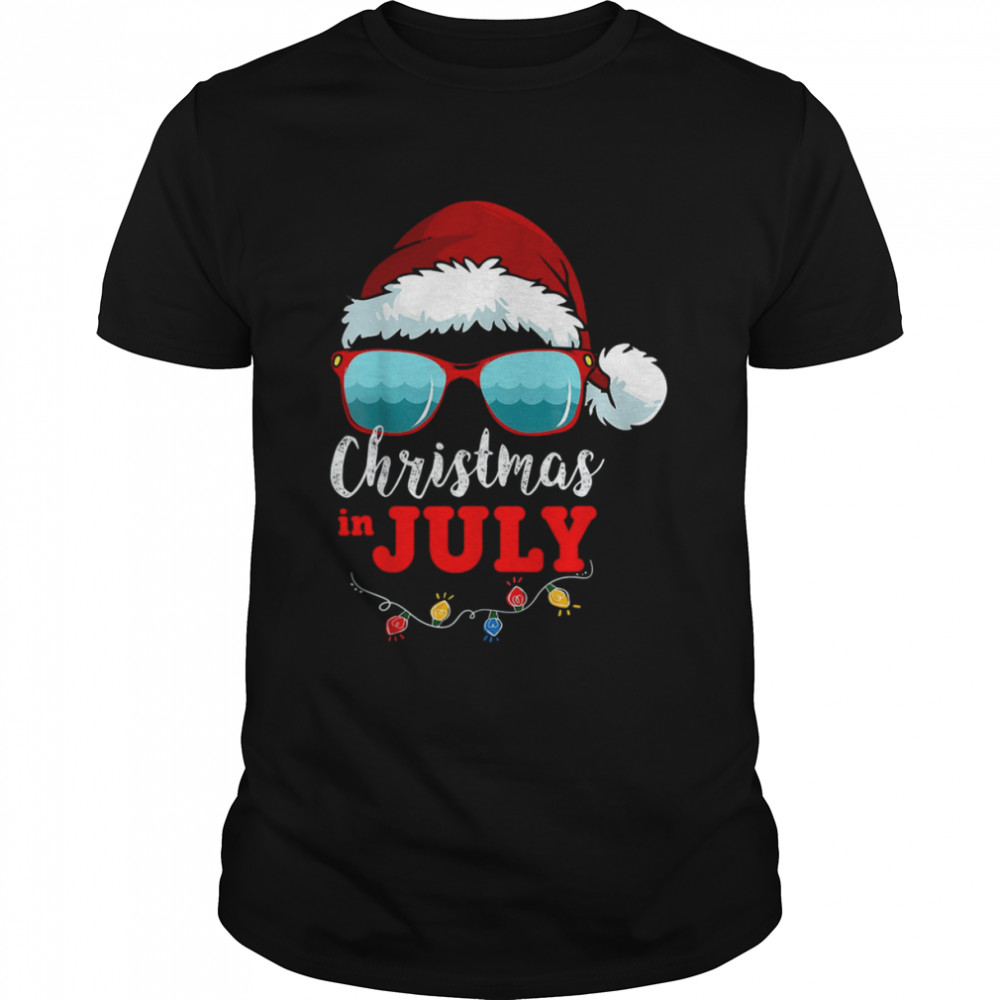 Christmas in July Santa Hat Sunglasses shirt Christmas in July Santa Hat Sunglasses shirt