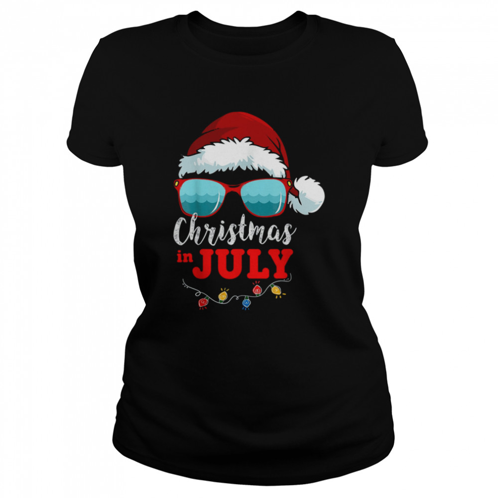 Christmas in July Santa Hat Sunglasses shirt Christmas in July Santa Hat Sunglasses shirt