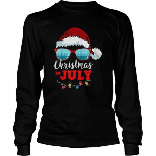 Christmas in July Santa Hat Sunglasses shirt